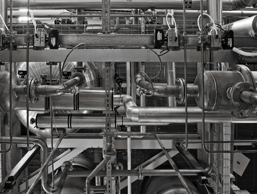 Stainless steel process pipework and machinery